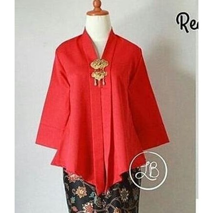 

Atasan Kebaya Floy Kutu baru Bandage Red - RED