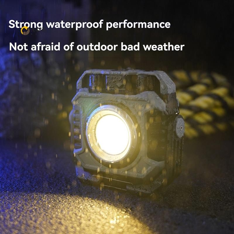 A48F-Portable LED Camping Tent Light Rechargeable Searchlight Outdoor Emergency Lighting Waterproof 