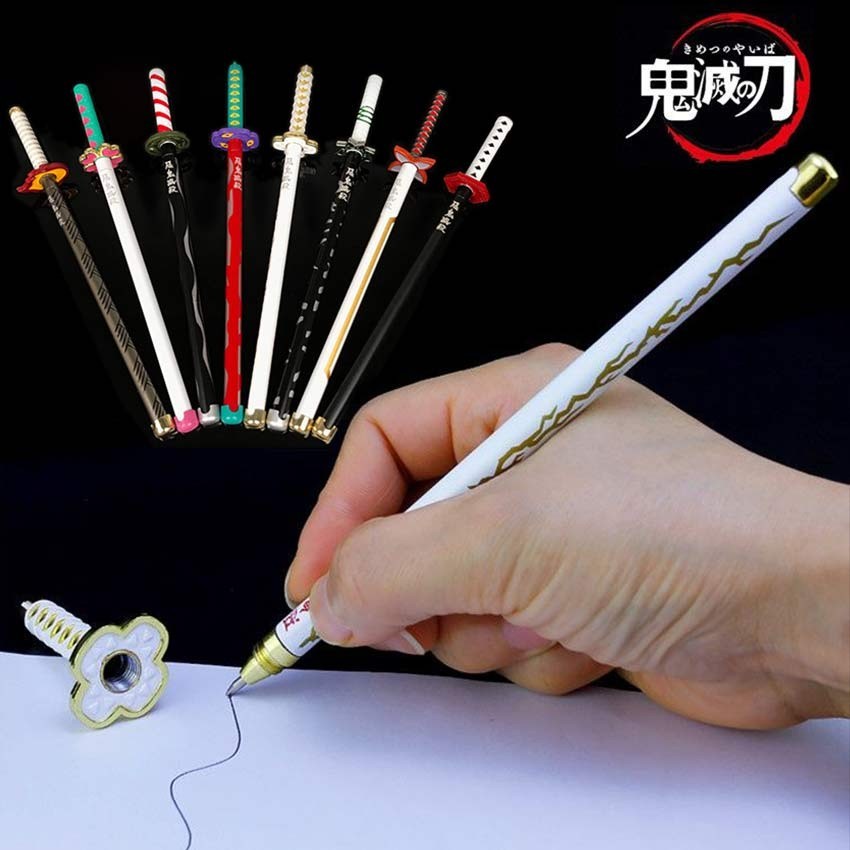 

D3W! Pulpen Pedang Sword Pen Zenitsu Anime Demon Slayer Kimetsu No Yaiba Bahan Paduan