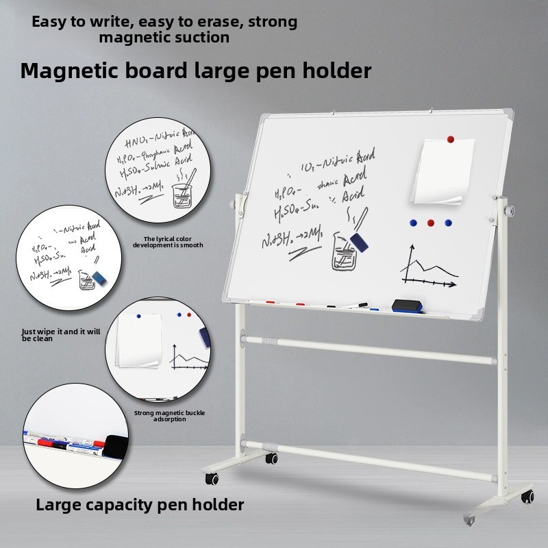

Whiteboard Writing Board Bracket Mobile Blackboard Commercial Office Small Blackboard Home Teaching Double-sided Magnetic Pulley