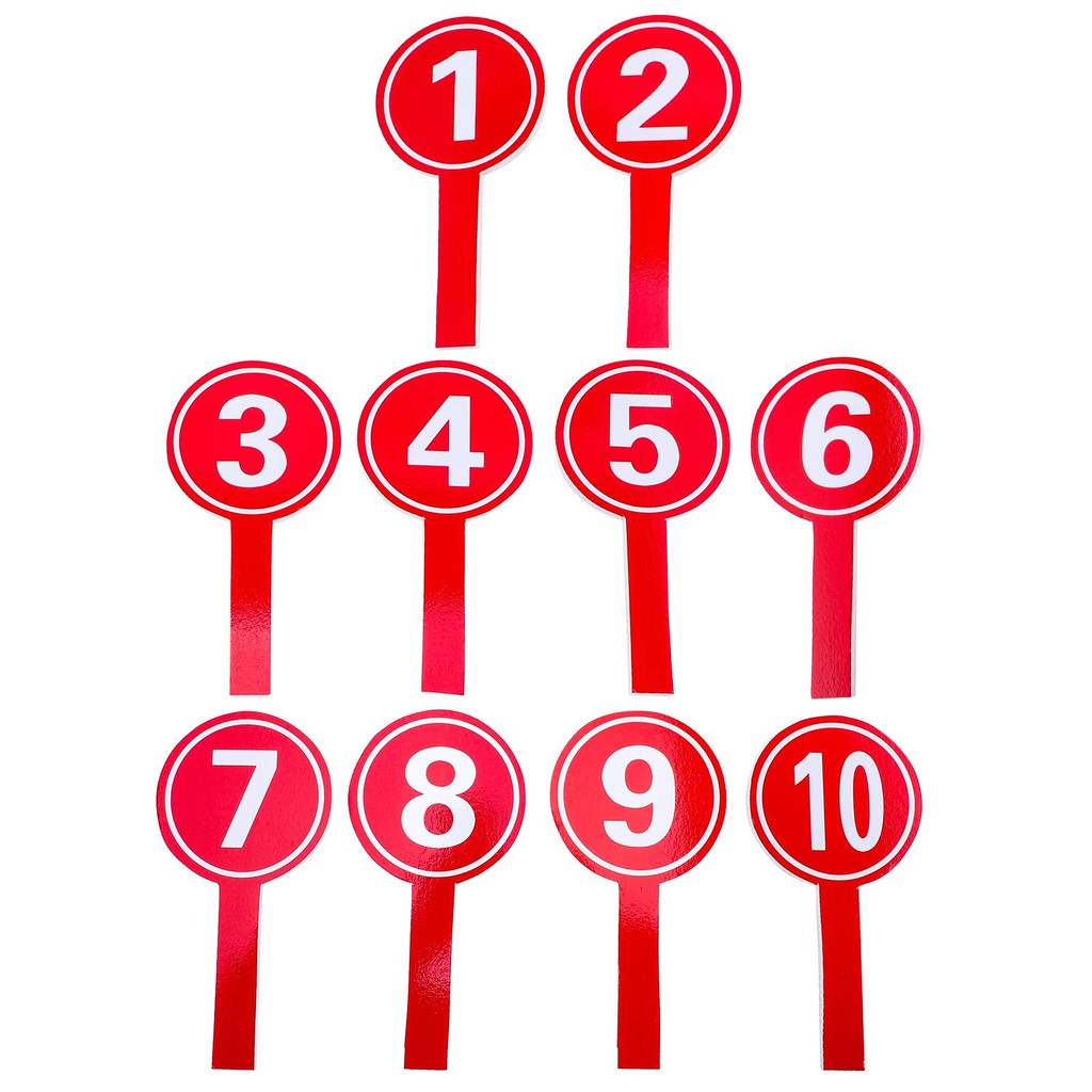 

10pcs Number Plate Reusable Handheld Voting Score Paddles Party Numbered Practical Competition Whiteboard Display