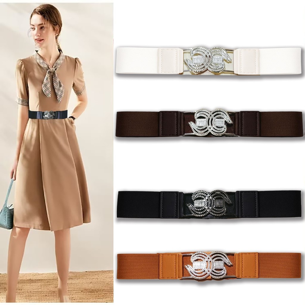 Umy - Belt Kait Sania Gesper Elegan - Obi Wanita Kepala Besi Anti Karat Elastis & Awet