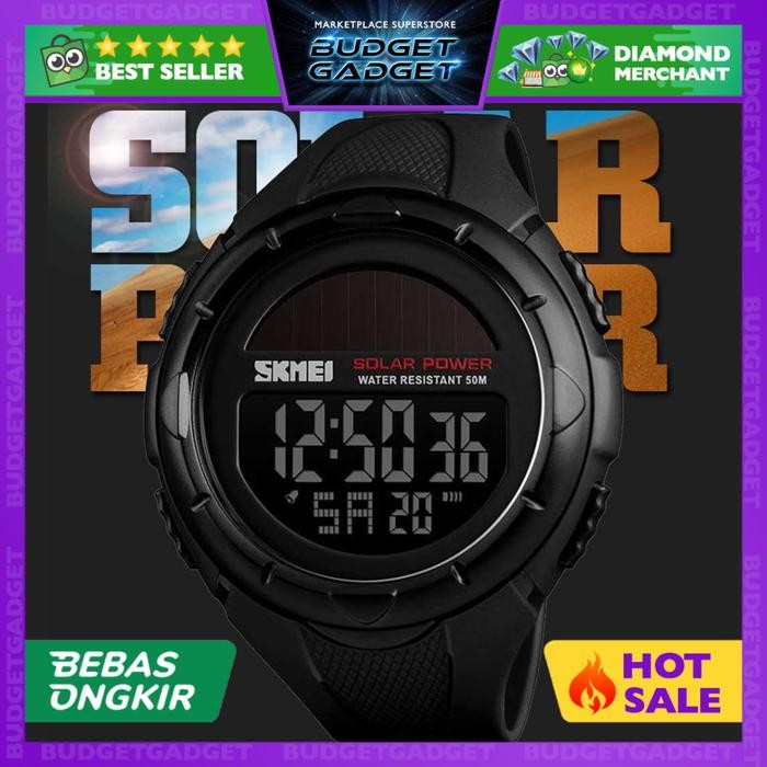 Jam Tangan Digital SKMEI 1405 SOLAR POWER VOGUE Tenaga Pria - Hitam