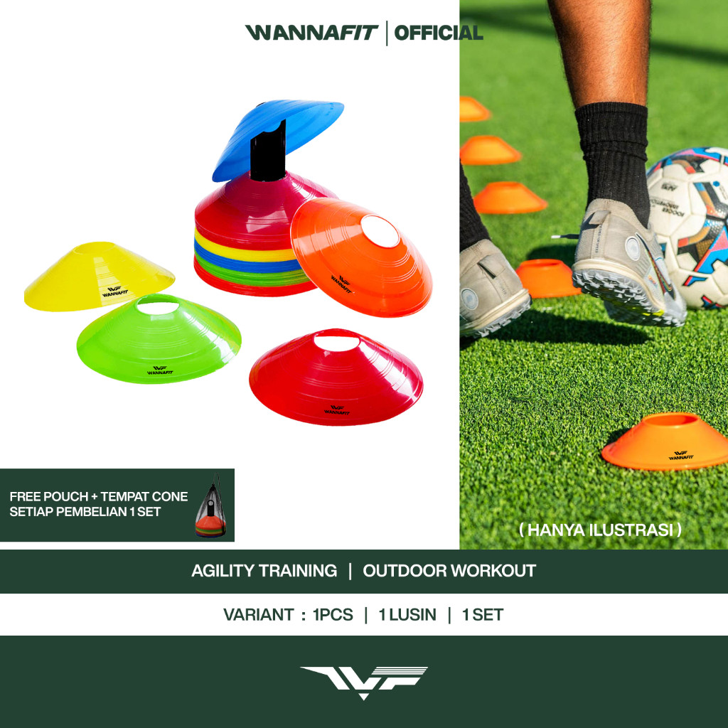 WANNAFIT Cone Mangkuk 1 Set | Alat Latihan Olahraga