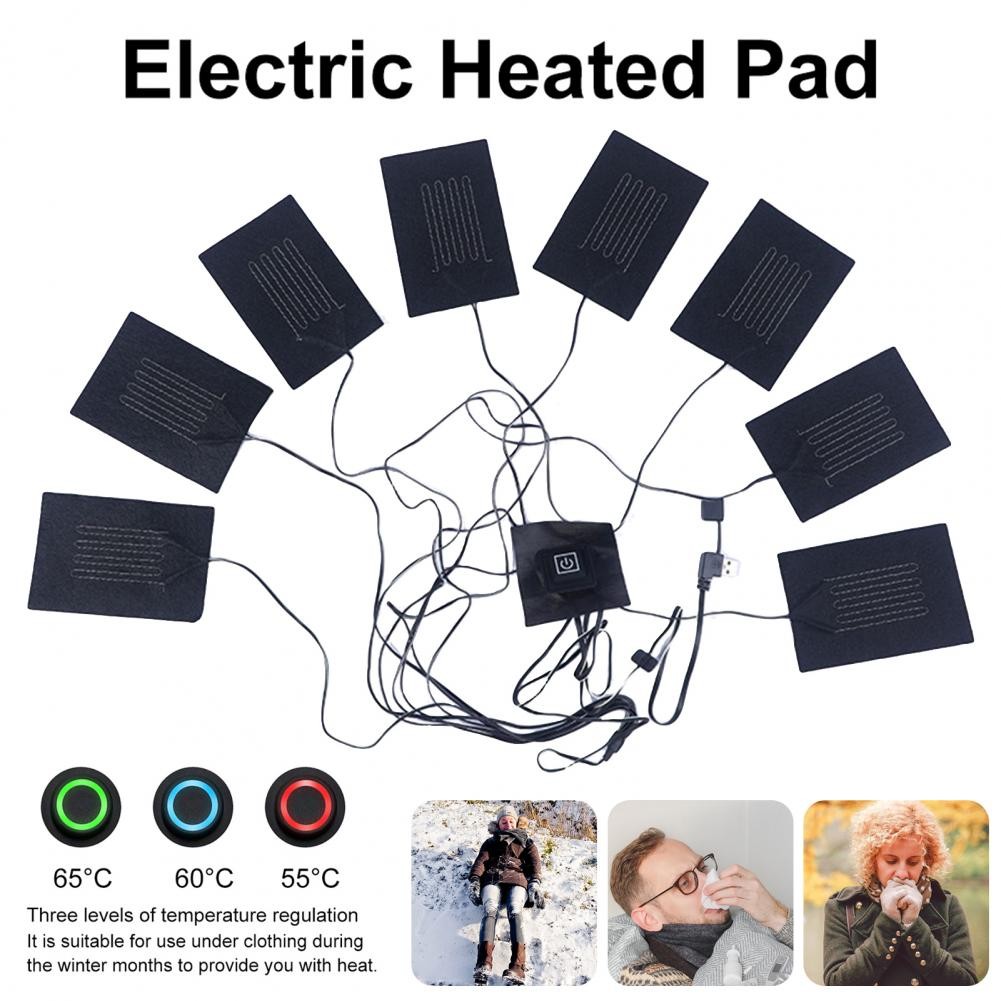 Heater Pad Carbon Fiber USB Plug Three Gear Switch Heating Clothes Adjustable Clothes Vest Cloth Hea