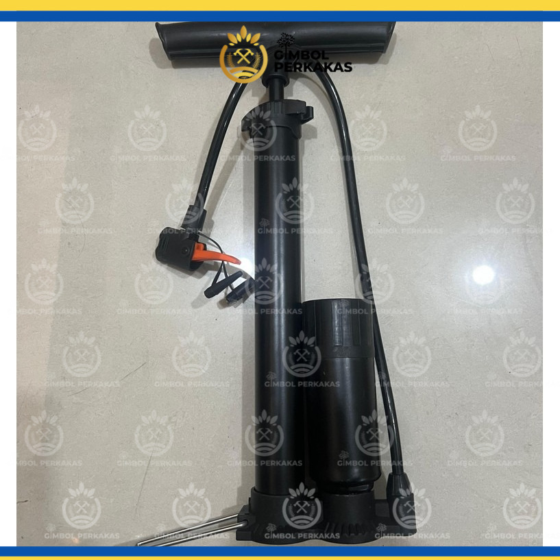 POMPA SEPEDA PENDEK 160 PSI | POMPA TABUNG METER PENDEK ALLOY WARNA HITAM | POMPA SEPEDA MINI