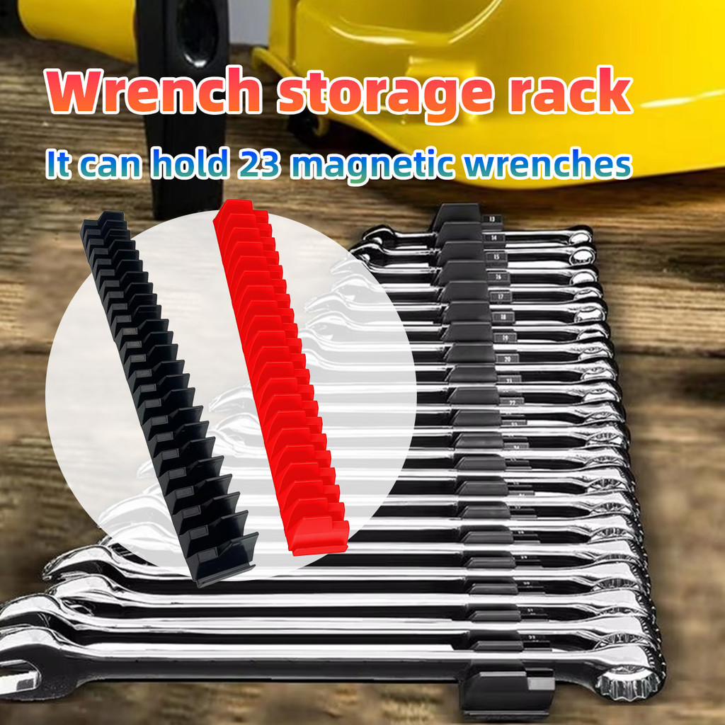 23 Slots Magnet Tool Holder Wrench Storage Wrench Holder Magnetic Wrench Organizer Utk Set Kunci Pas