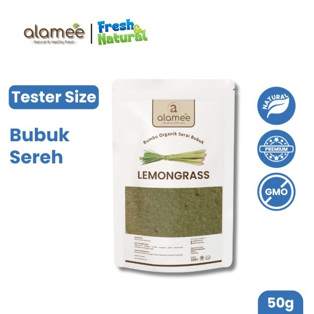 

ALAMEE Sereh Bubuk Lemongrass Powder Bumbu Dapur Organik Serai Murni Asli Tanpa Campuran 50g fresh and natural