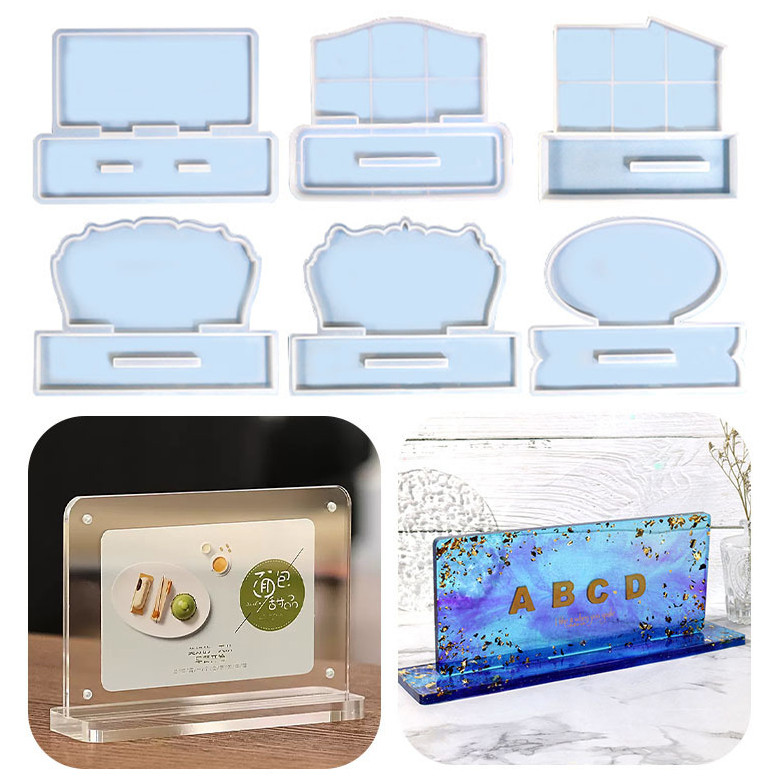 

Arched Desktop Signage Mold DIY Epoxy Resin Mold Trapezoidal Wedding Party Display Signs Mirror Silicone Mould Home Decor Tools