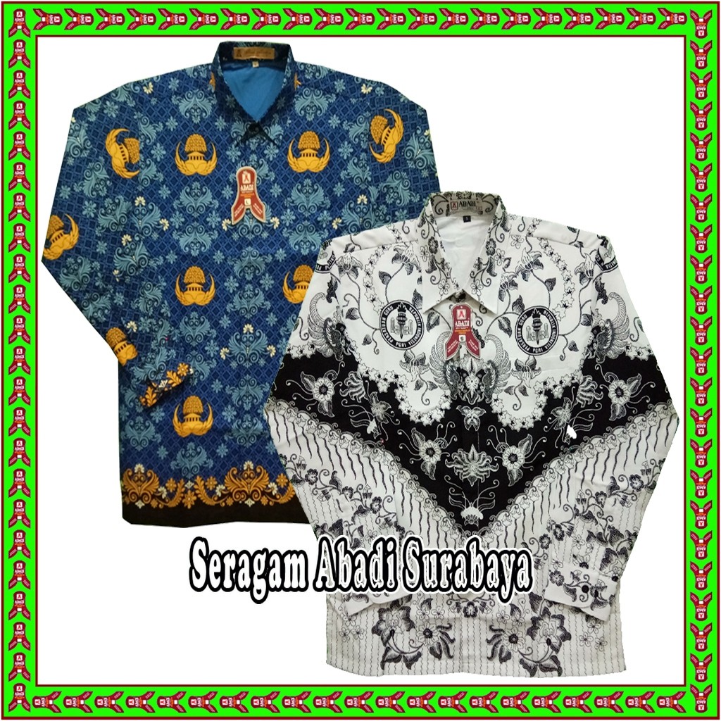 FREE ONGKIR Kemeja / Baju Batik KORPRI Baru & PGRI Laki, Seragam Abadi.