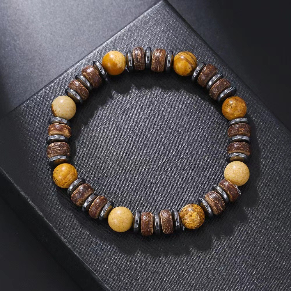 Keren 8mm kayu spacer gelang campuran memakai gelang Sumber Buddha manik-manik perhiasan pria pabrik