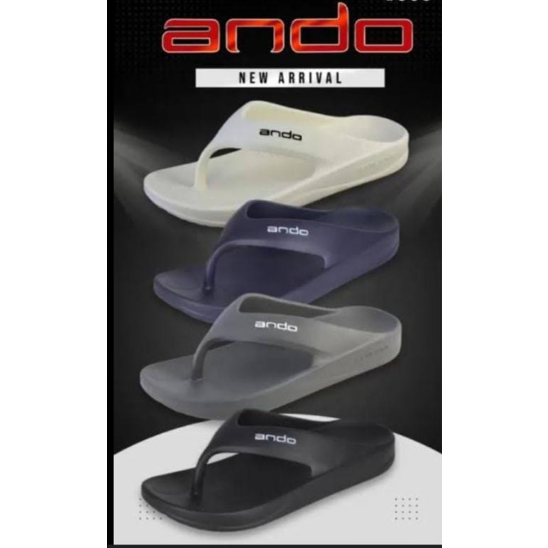 WELSERRSHOP  Ando Bravo 01 Sandal Jepit Pria Dewasa Eva Pylon Ringan Polos 38-43