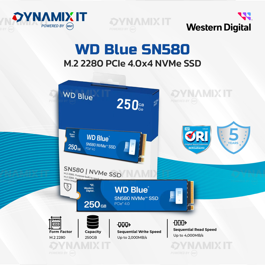 SSD WD Blue SN580 250GB - SSD PCIe M.2 NVMe