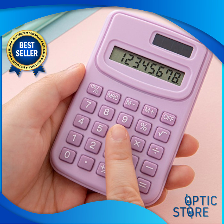 

OPTIC 6483 Kalkulator Saku Macaroon Kalkulator Saku 8 Digit Portable Pocket 8 Digits Calculator Kalkulator Mini 8 Digit