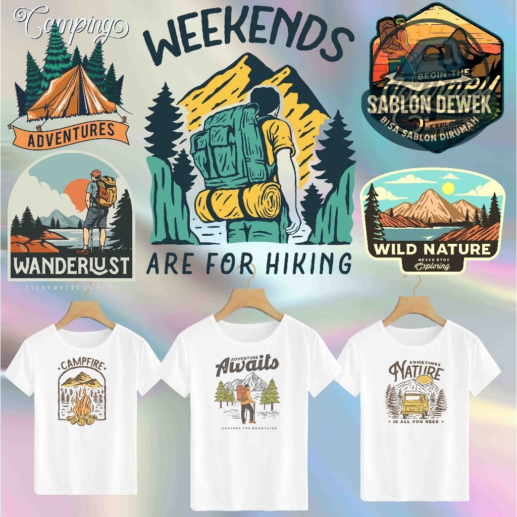 

SABLON Sticker DTF Ukuran 19cm TEMA Nature Adventure
