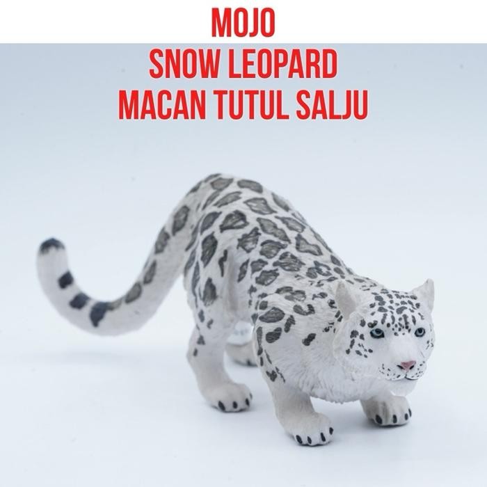 MOJO Fun Snow Leopard Macan Tutul Salju Panthera uncia  Mainan Binatang Miniature Hewan Animal Figur