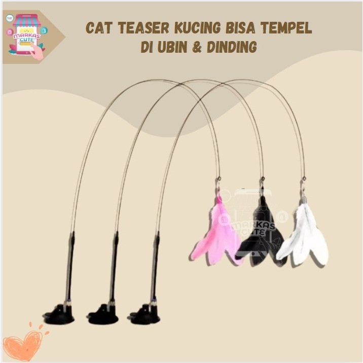 CAT TEASER TEMPEL UBIN - Mainan Kucing Bisa Tempel Ke Ubin, Kaca DLL