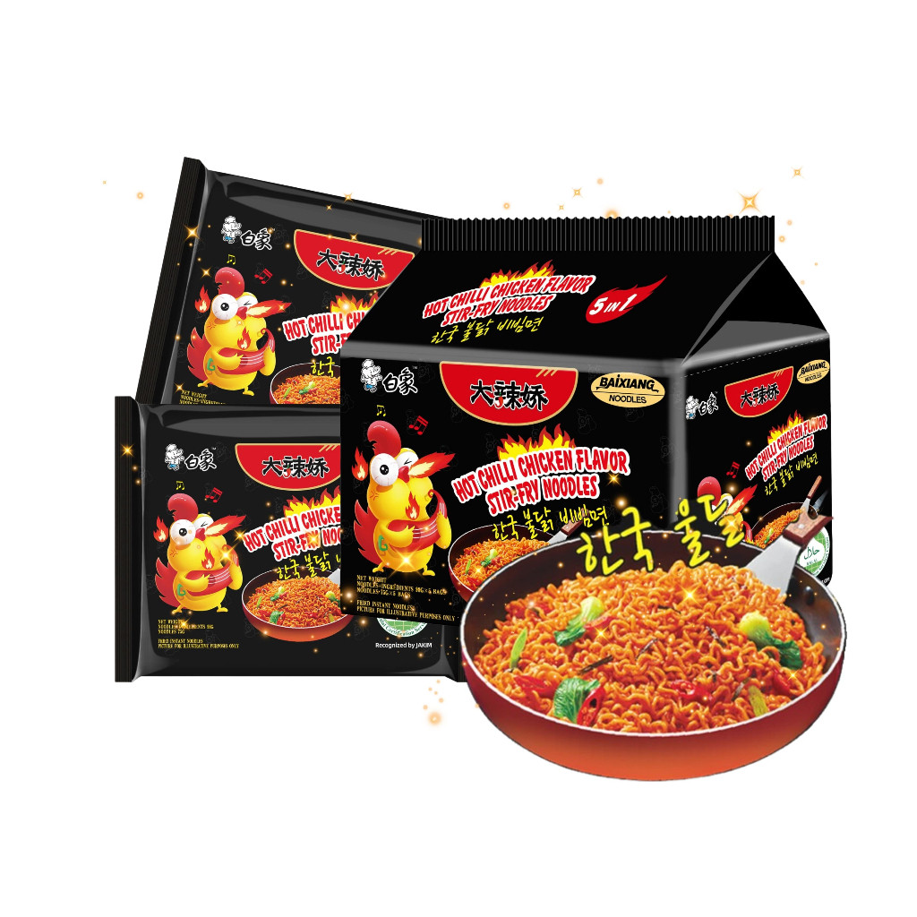 

BAIXIANG - Mie Instan Big Chili Series Korean Artifical Turkey Flavour Fried Noodle