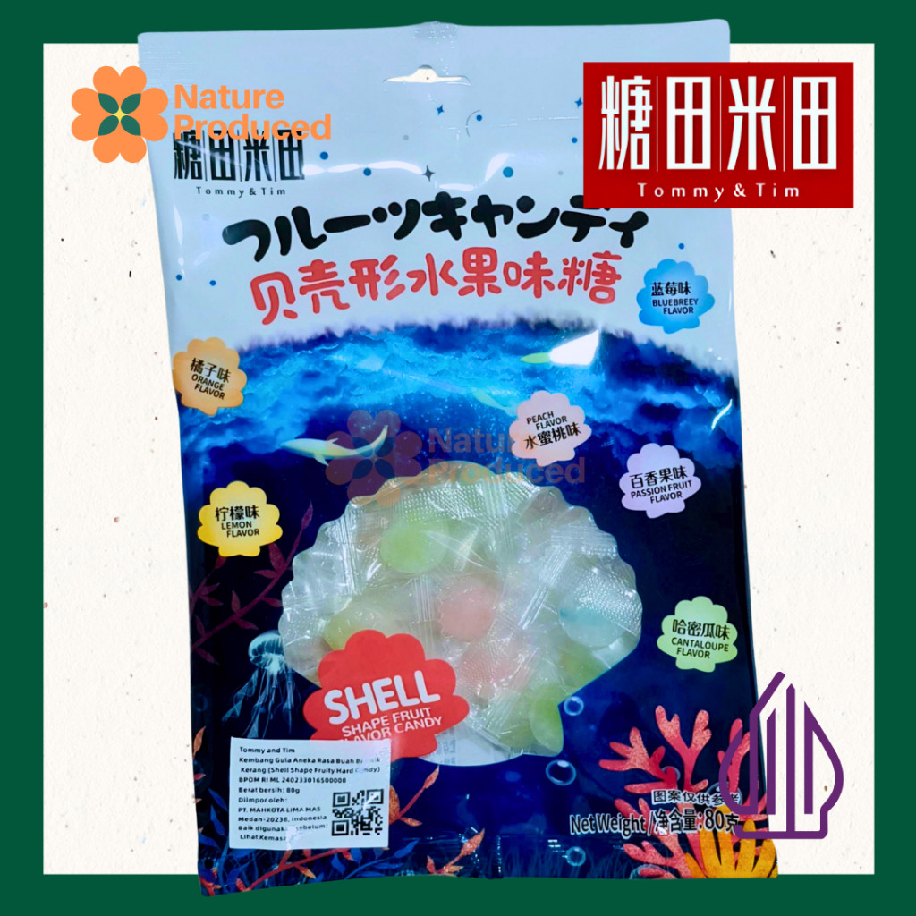 

[Tommy & Tim] Shell Shape Fruity Hard Candy - Permen Bentuk Kerang, Halal, Enak & Menyegarkan
