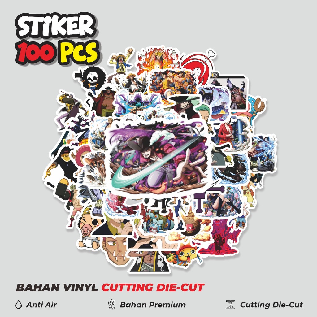 

Terbaru! 50 pcs Stiker Anime One Piece Dekorasi Lucu Kreatif untuk Notebook, Skateboard, HP