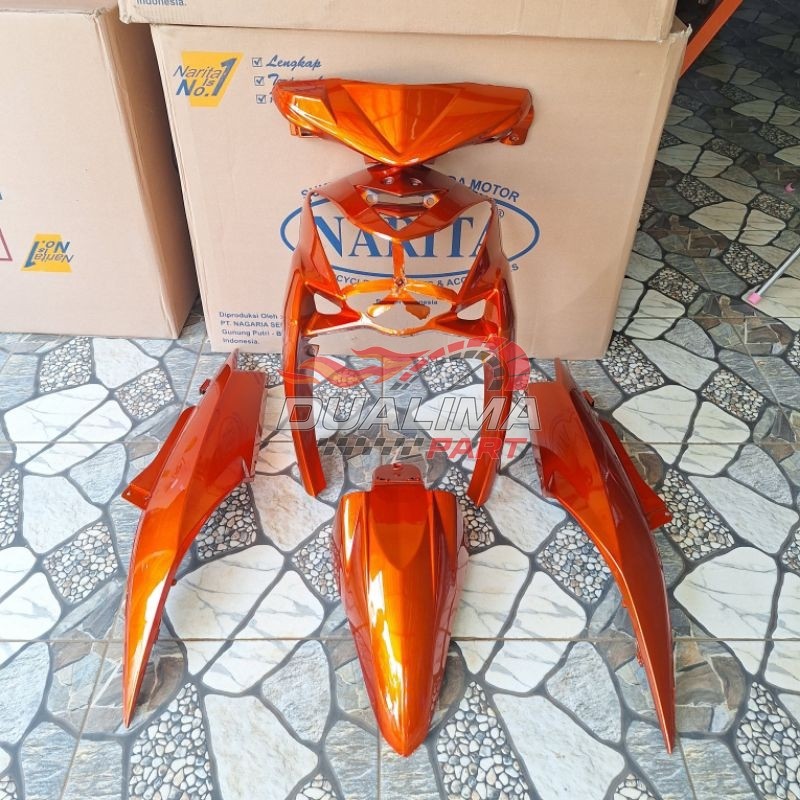 body full halus yamaha mio soul karbu 2008 2012 orange candy