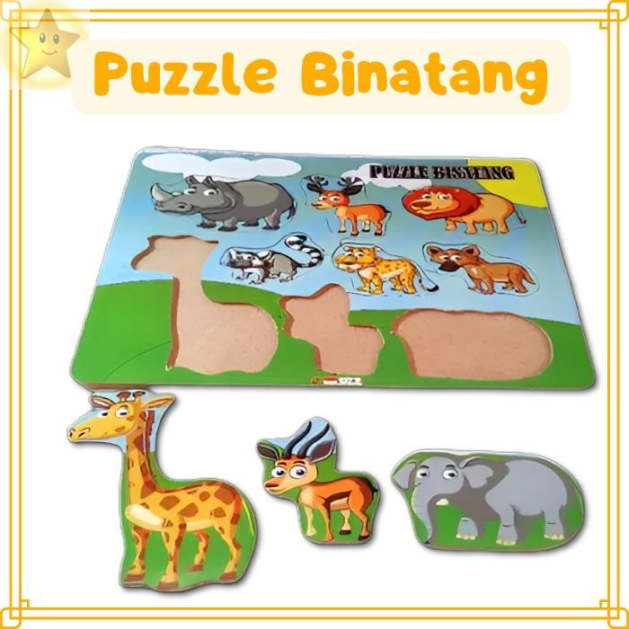 Mainan Edukasi Anak Edutoys Puzzle Binatang - Binatang/Hewan Hutan