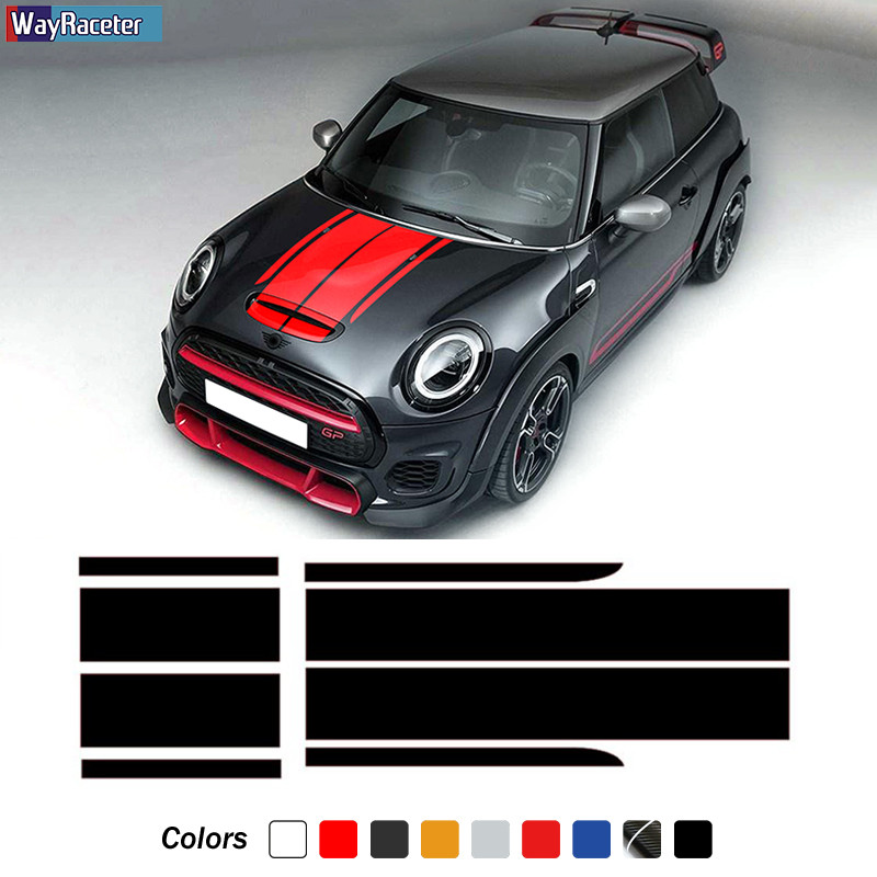 

Car Hood Bonnet Stripes Engine Cover Taligate Trunk Decal For MINI John Cooper Works F56 F55 F57 R56 R57 R58 R59 JCW Accessories