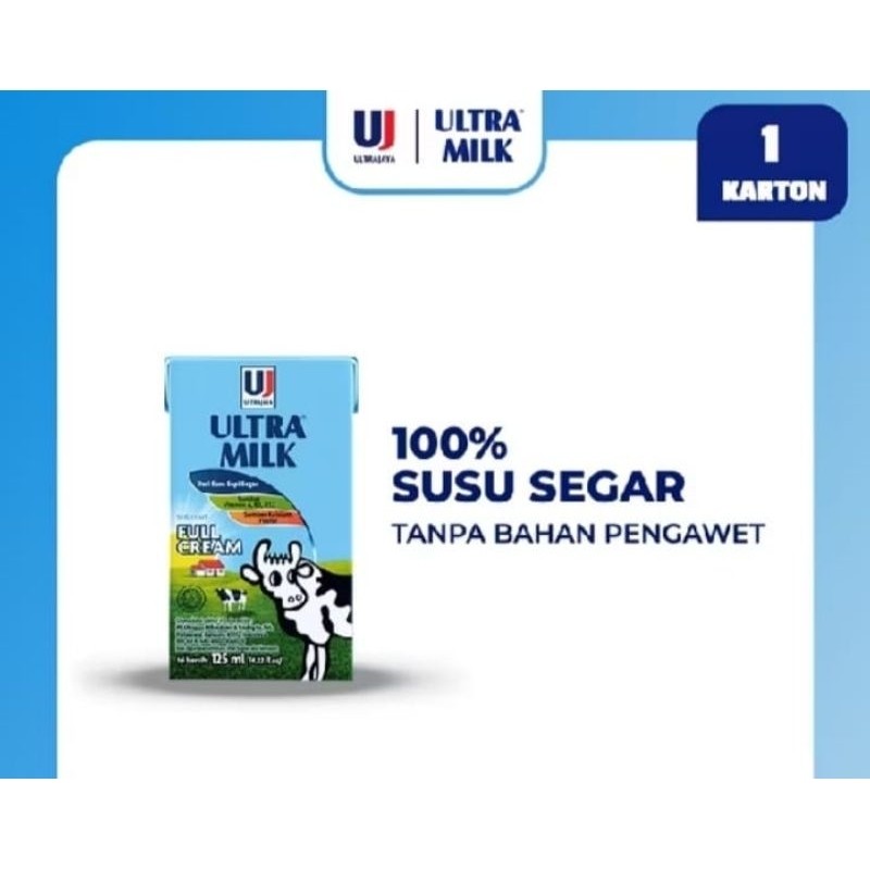 

NEW SUSU ULTRA MILK FULL CREAM | Strawberry | Cokelat 125ml PREMIUM
