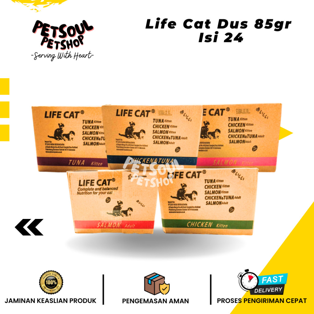 Life Cat Dus Isi 24 / Life cat Makanan Basah Kucing Dus isi 24