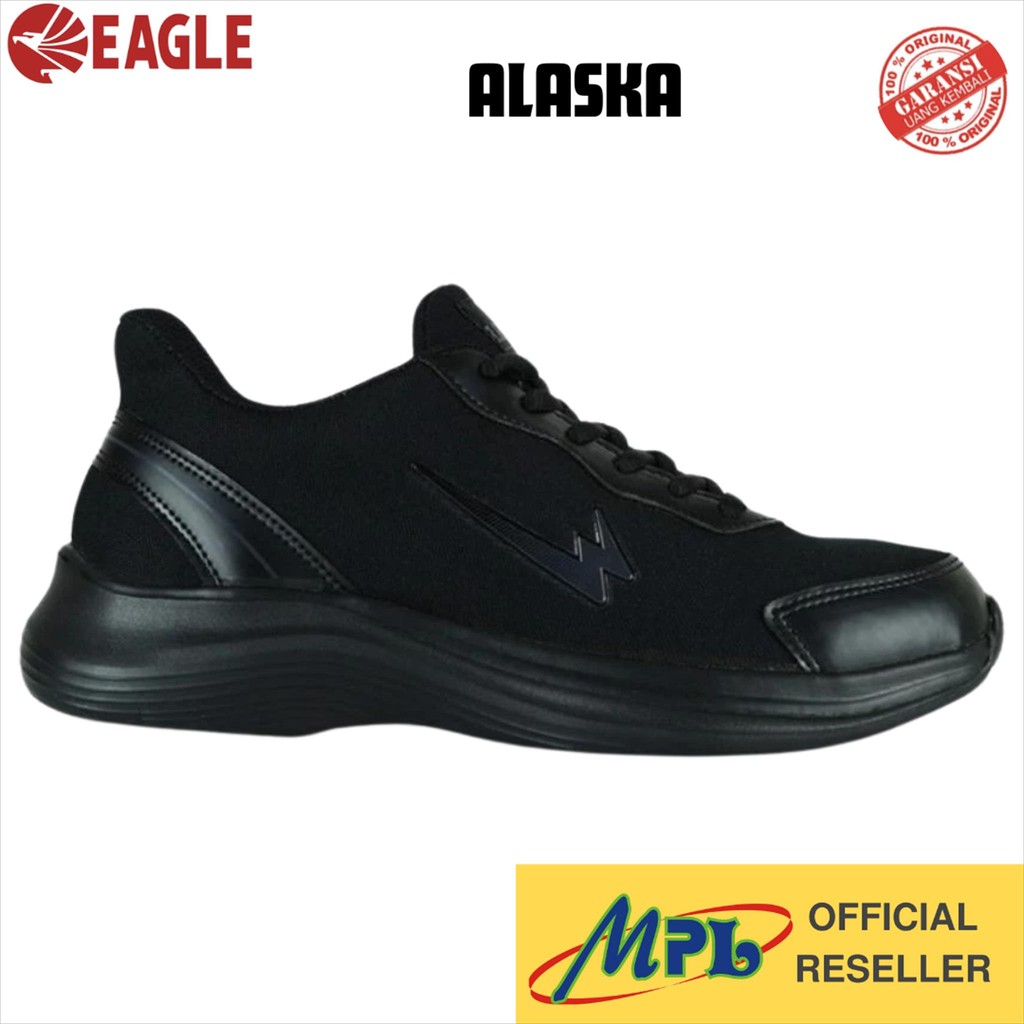 SEPATU RUNNING EAGLE ALASKA  BLACK/BLACK