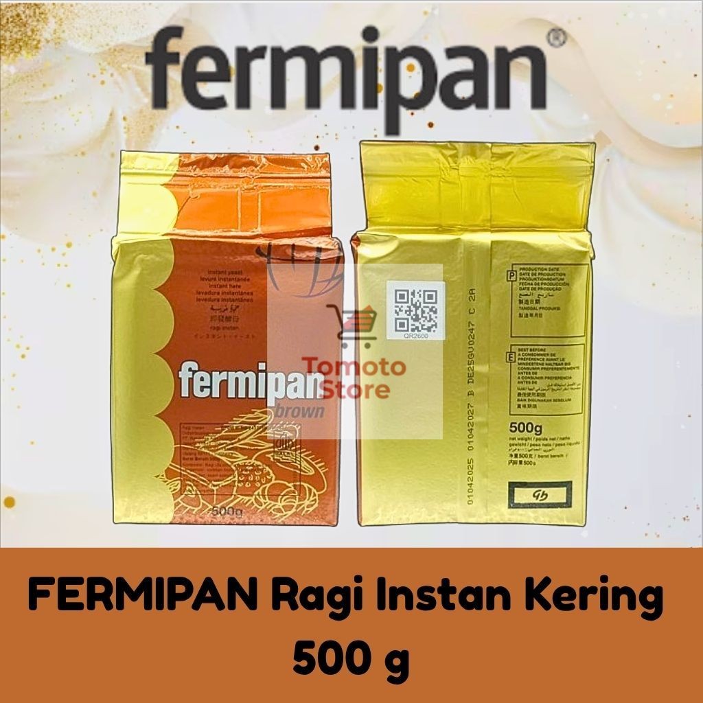 

✨ TOMOTOSTORE ✨ FERMIPAN Brown ( Ragi Kering / Instant Yeast ) 500 gr