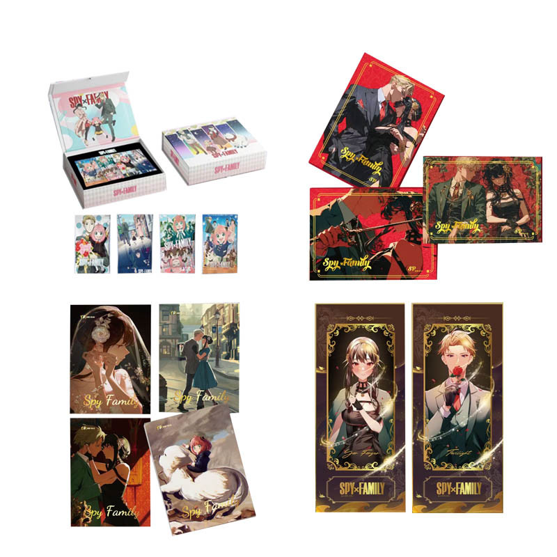 

Spy Family Collection Card Waku Creative Carnival Cute Photo Fram Stamping Booster Box Temptations Beautiful Color Trading Cards