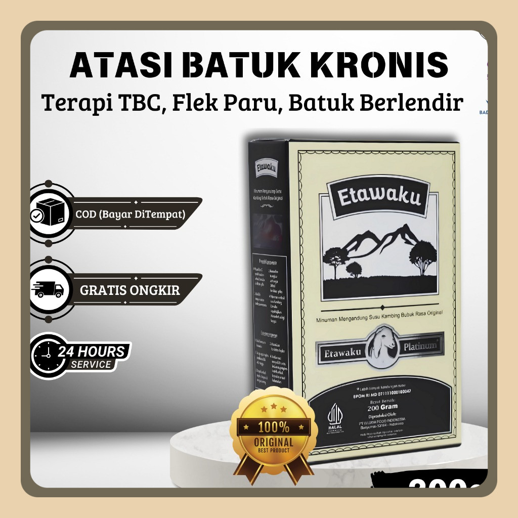 

Etawaku - Bantu Atasi Masalah Batuk Kronis Terapi TBC Flek Paru Batuk Berlendir Sehatkan Pernapasan