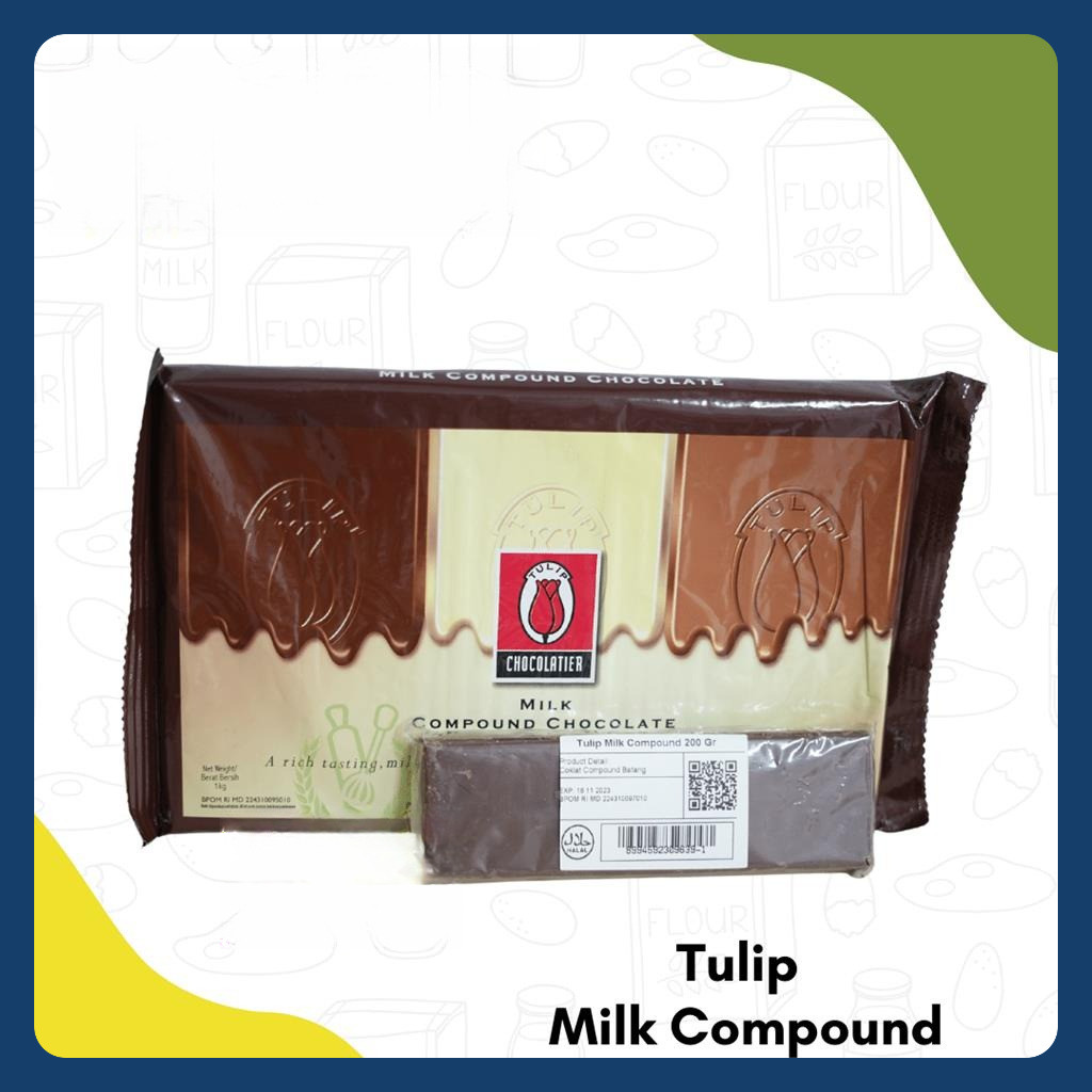 

Tulip Milk Chocolate Compound Cokelat Coklat Susu Batang 200 Gram REPACK