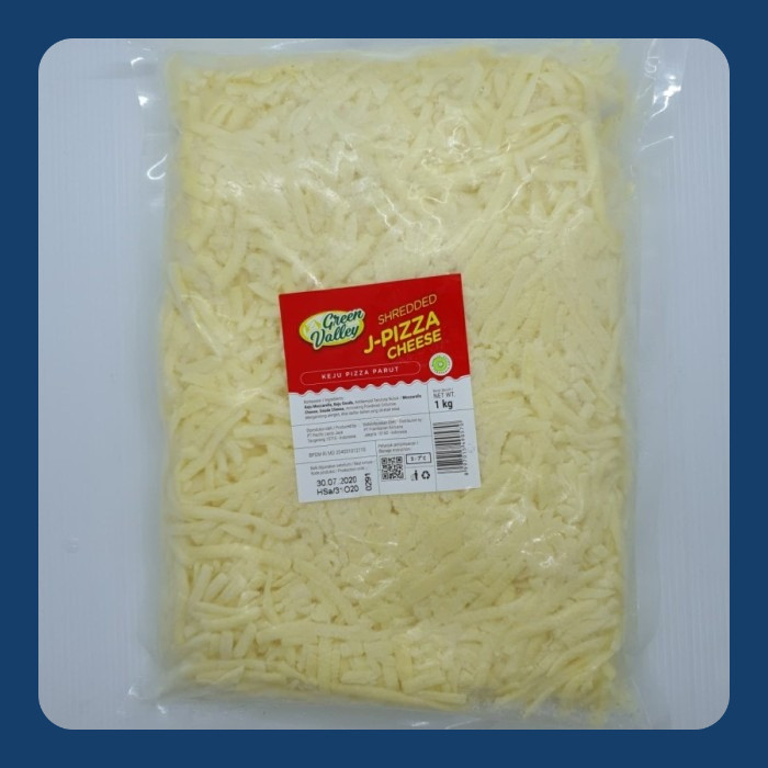 

GREEN VALLEY J-PIZZA KEJU MOZARELA PARUT/SHEREDED 1KG KEJU NGARET