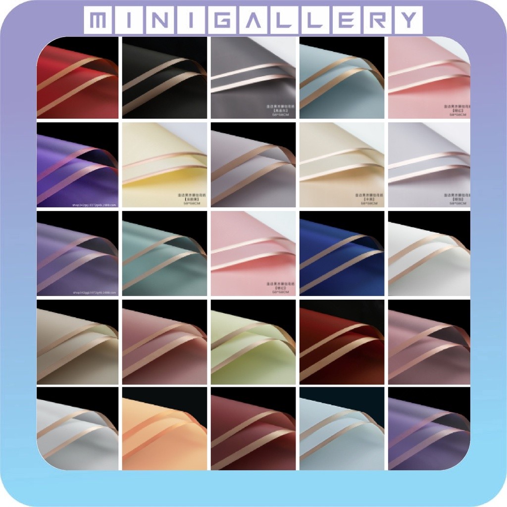 

Kertas Buket Bunga List Gold Line Emas Flower Wrapping Paper Cellophane Florist Goldline Lembaran