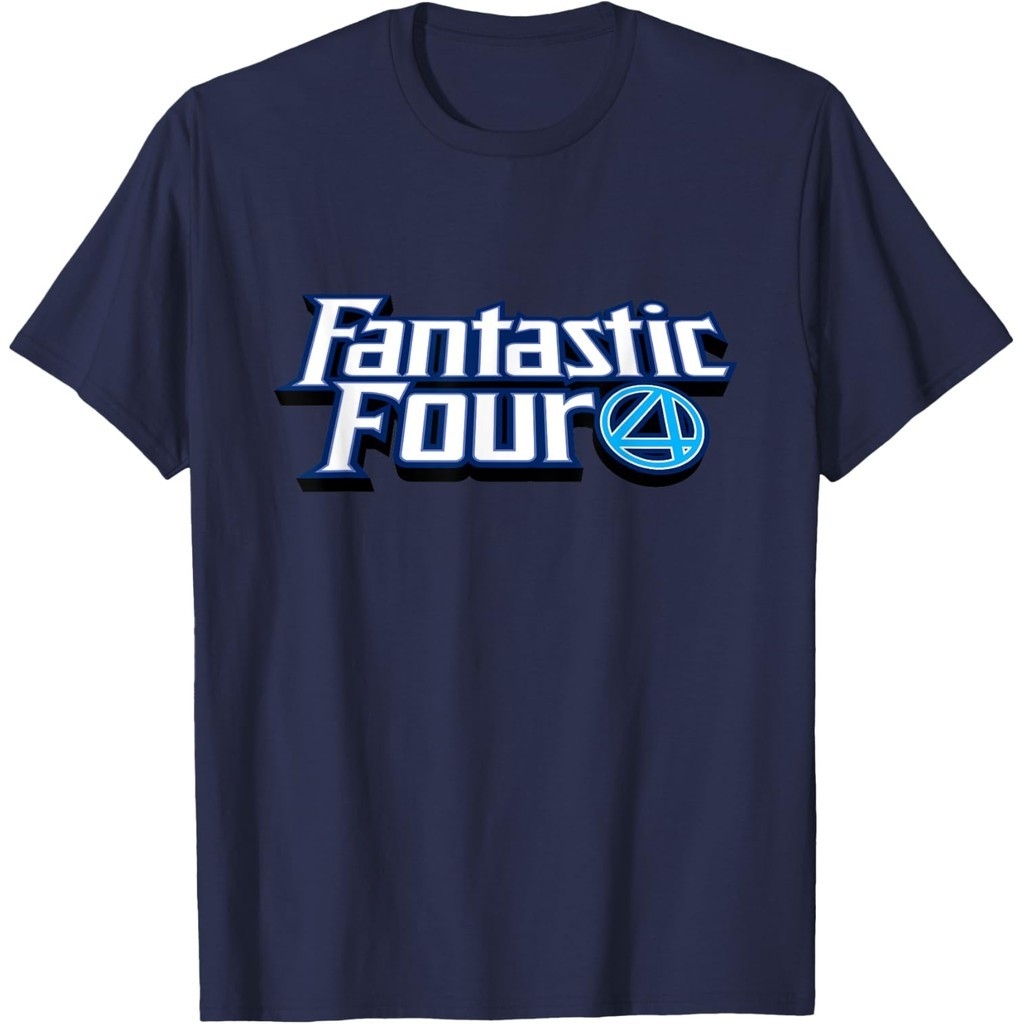 Baju Kaos  Marvel Fantastic Four 4 Logo T-Shirt