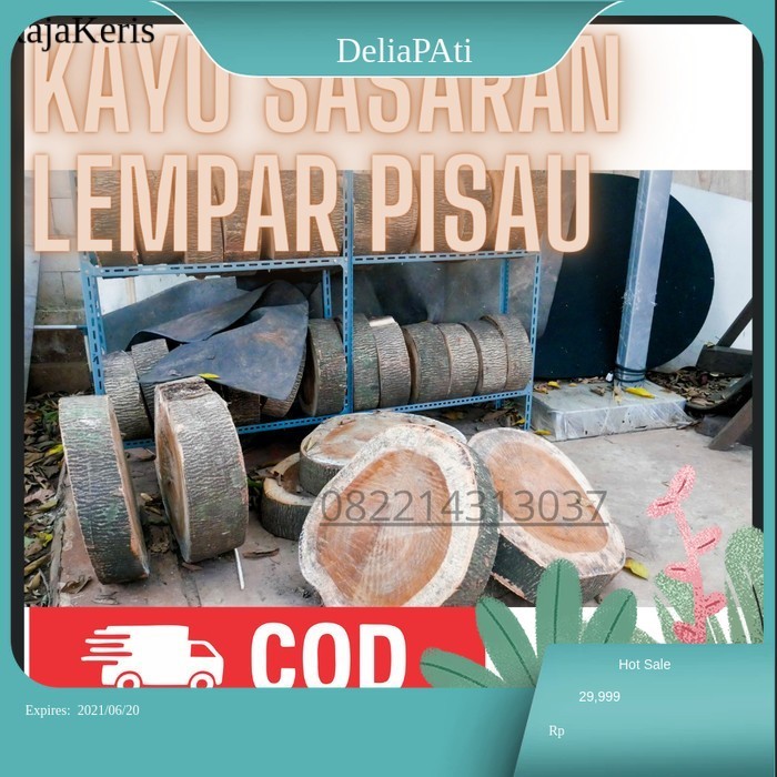 Kayu sasaran lempar pisau wood slice sasaran olahraga lempar kapak FNX1 KYS10