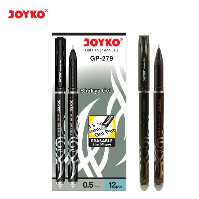 

Pulpen Gel / Gel Pen Joyko Shokyo bisa di hapus 0.5mm Hitam GP-279