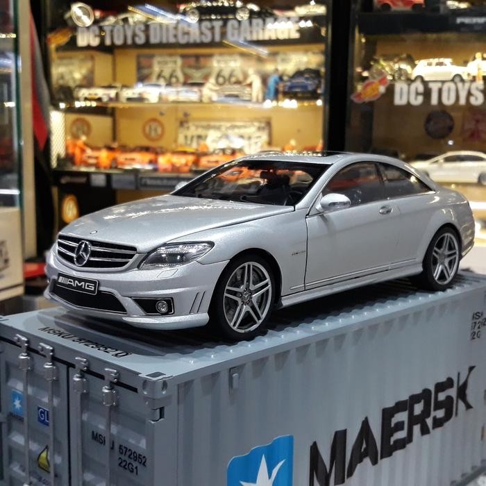 Diecast Autoart Mercedes Benz CL63 AMG Silver  Metal Openable Rare models ORI box