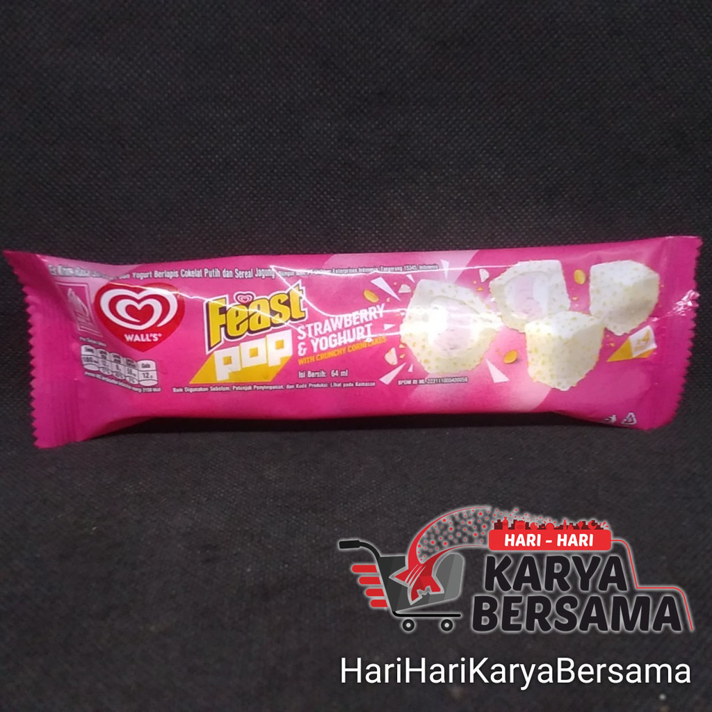 

WALL'S FEAST POP STRAWBERRY & YOGHURT 4'S X 16ML