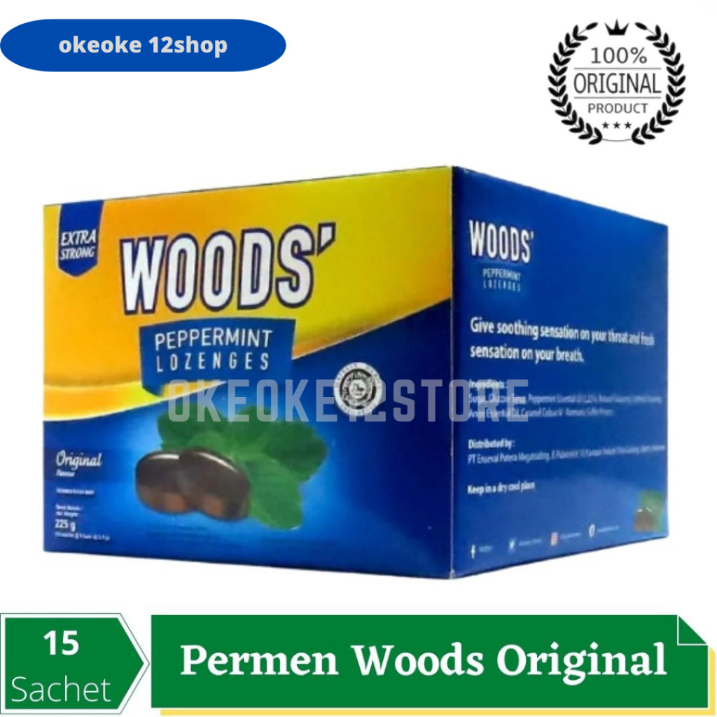 

WOODS' PERMEN ORIGINAL /BOK ISI 15 sachet TERMURAH