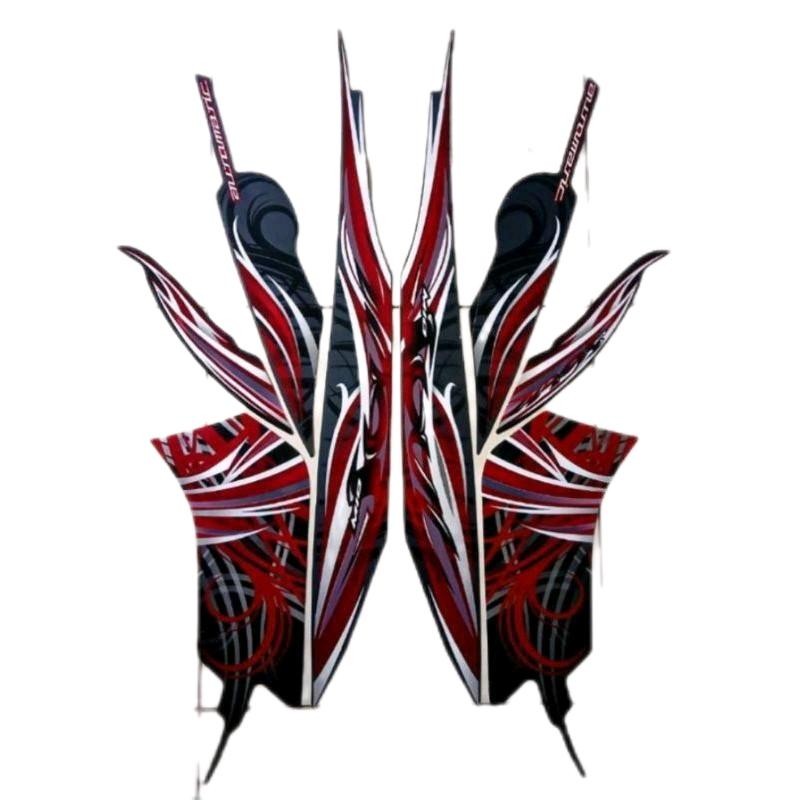Stiker Striping Motor Yamaha Mio Soul 2009 2010 Hitam Full Body - Motorcycle striping mio soul karbu