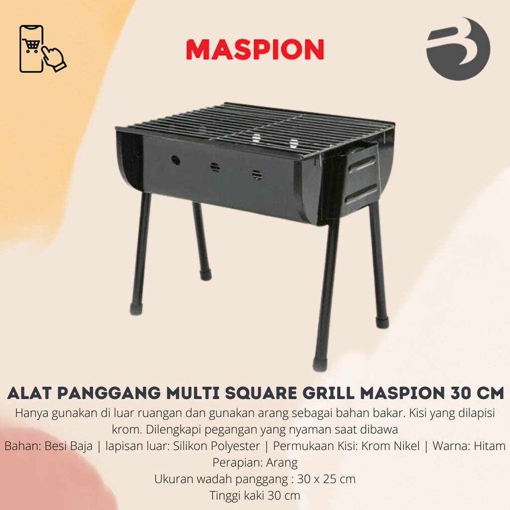 

ALAT PANGGANG SERBAGUNA MULTI SQUARE GRILL MASPION 30 CM