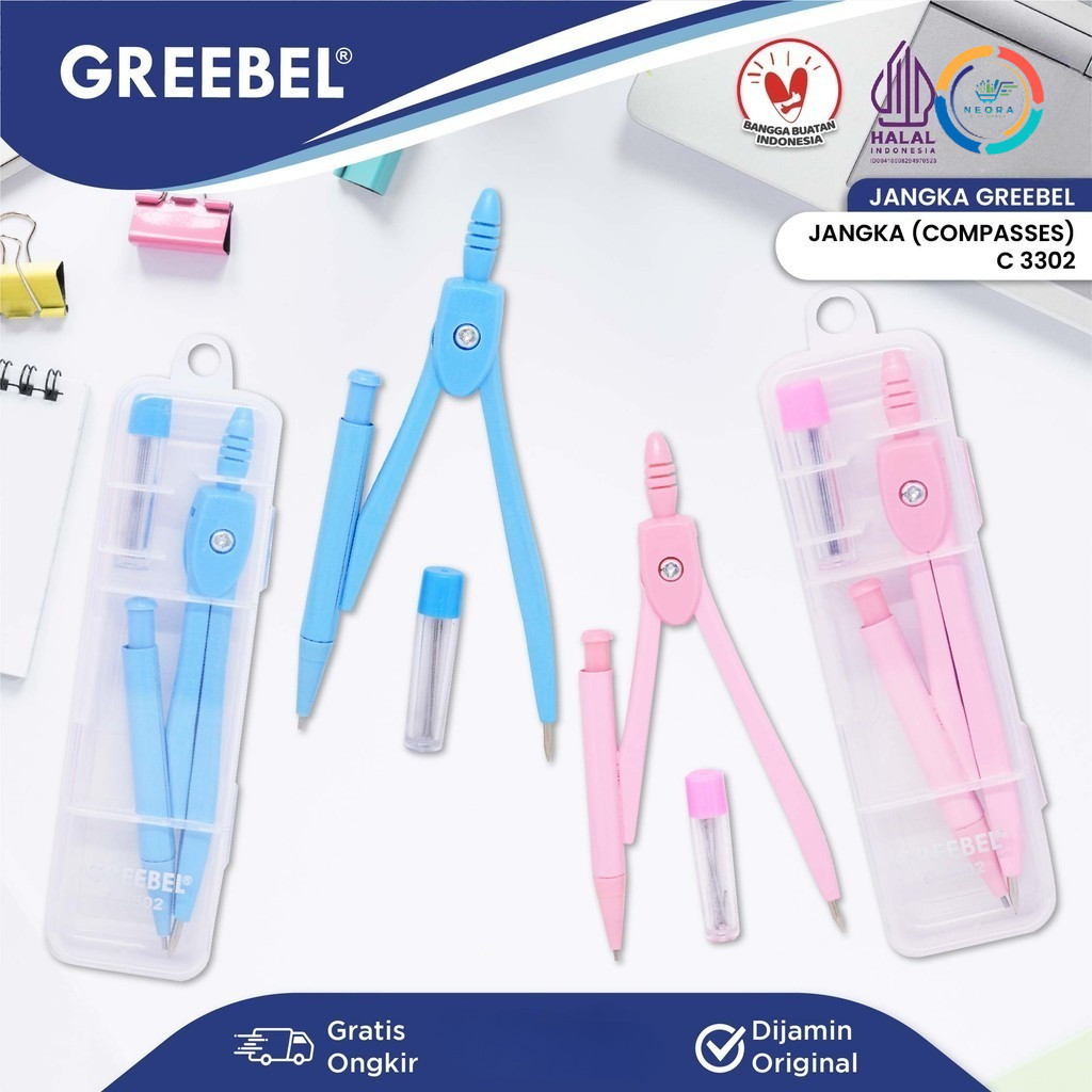 

Greebel Jangka / Math Set / Compasses C 3302 [Per Set] isi pensil