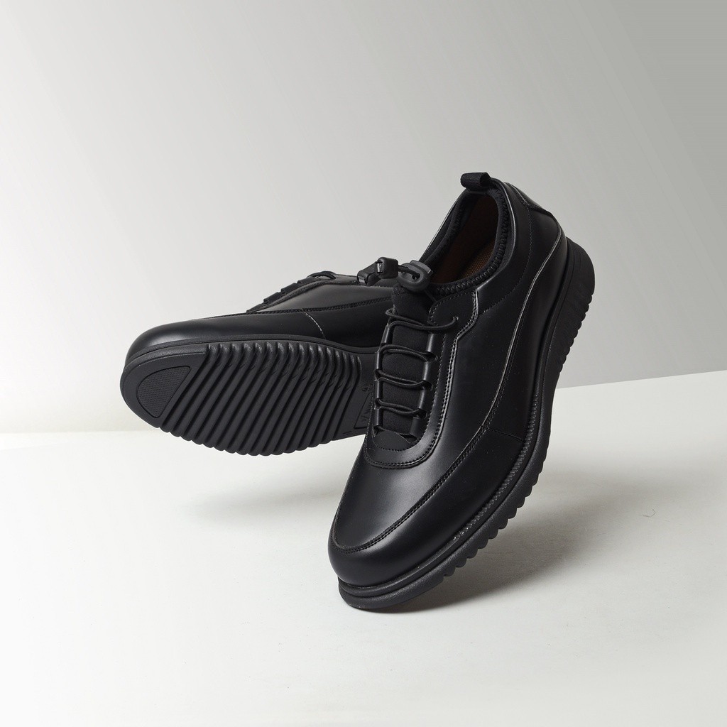 HEMAT VOLVE - SEPATU KERJA PRIA WAVE BLACK