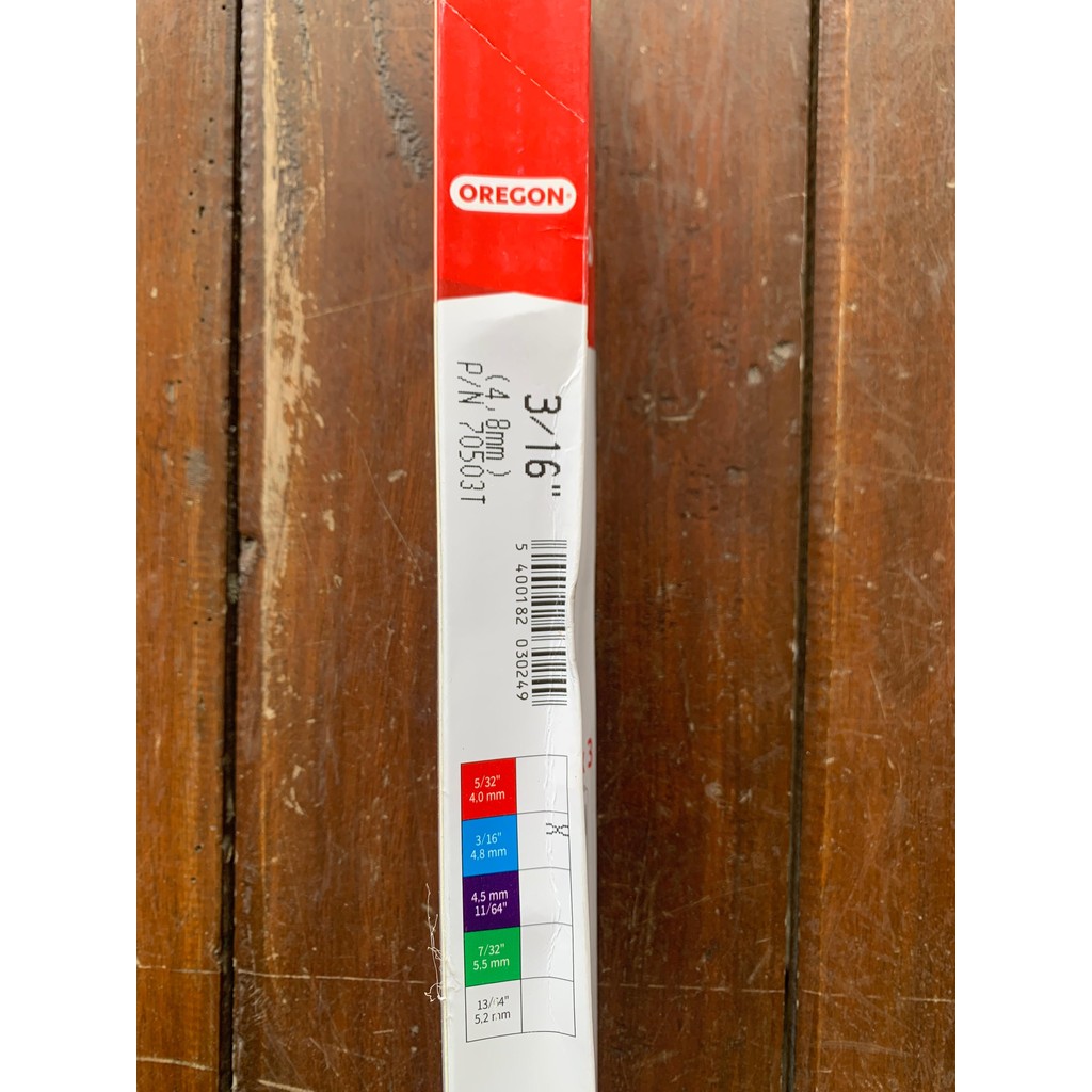Kikir Chainsaw bulat OREGON Besar 4.8mm KOTAK ( ISI 12 PC )