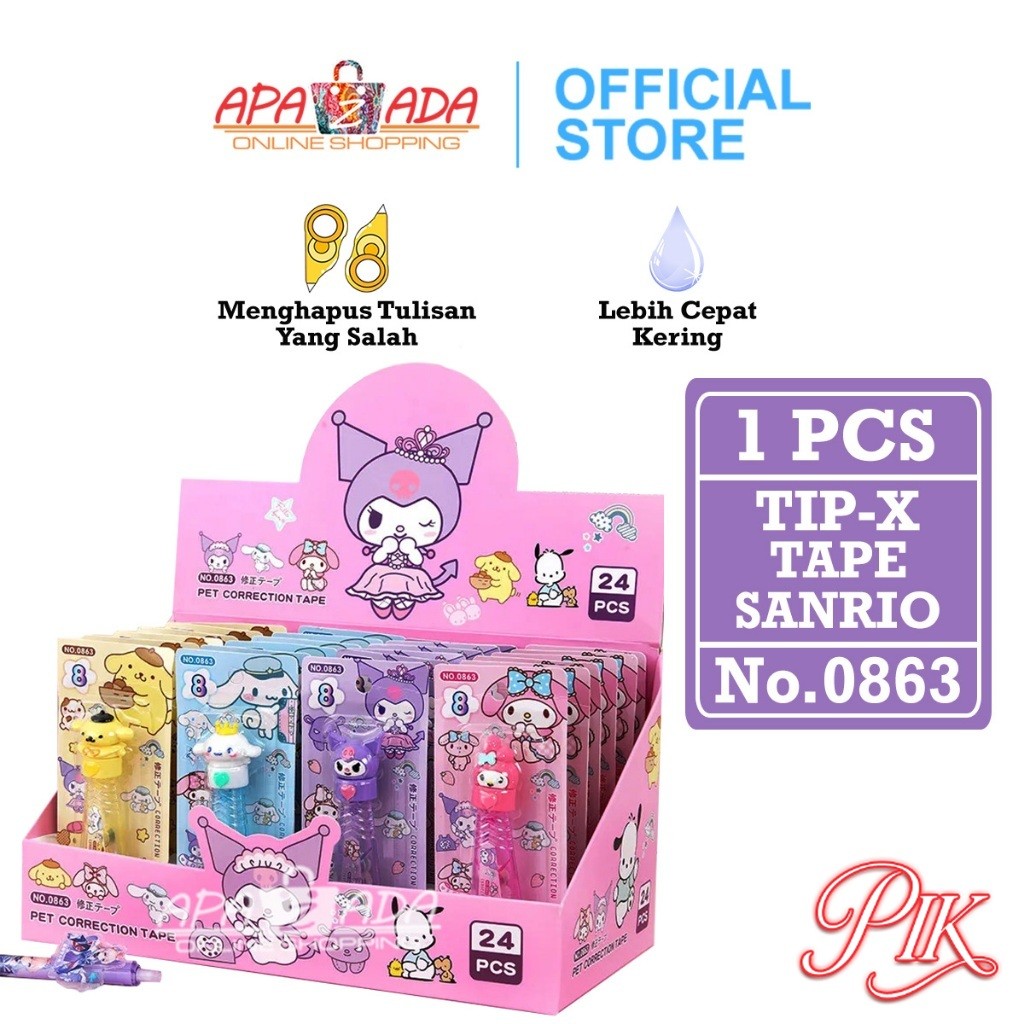 

Apazada Correction Tape 8m / Cortape / Corection Tape Tipex / Tipex Roll / Correction Tape / Tip-Ex Kertas / Tipe-X No.0863