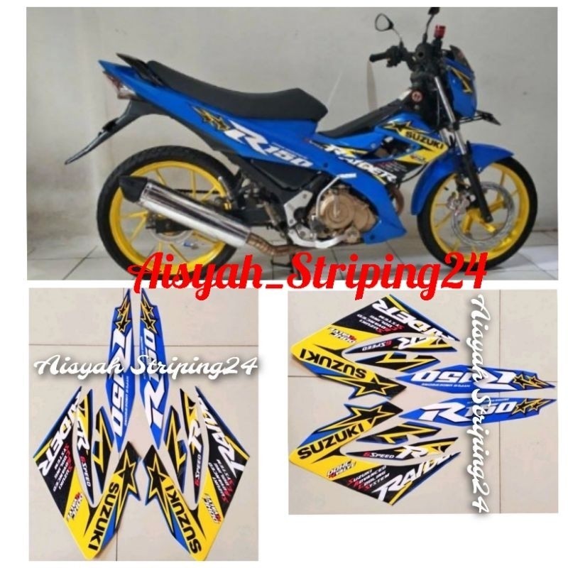 STIKER STRIPING LIS BODY SUZUKI SATRIA FU RAIDER R150 FACELIFT 2014 2015 STIKER LIST STANDAR VARIASI