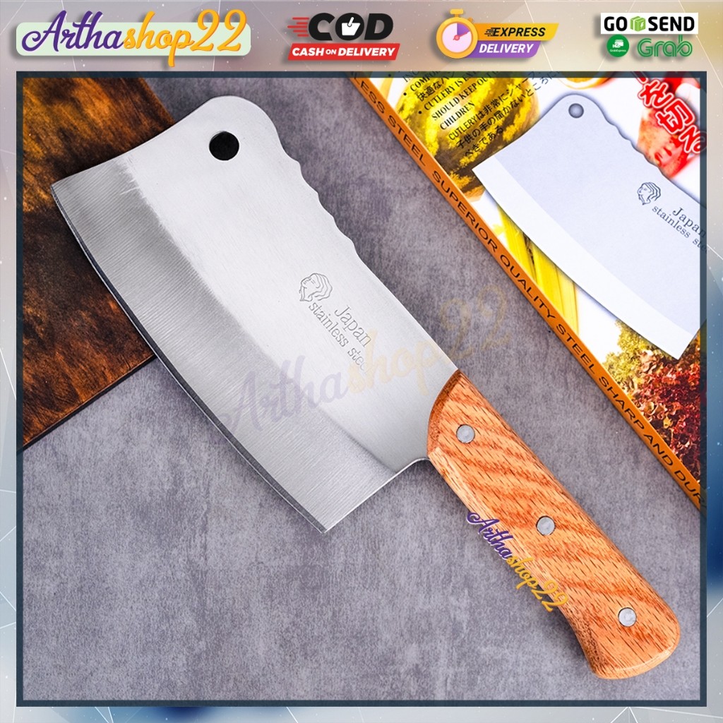 Pisau Daging Stainless / Pisau Cincang Tulang / golok daging stenlis / golok potong tulang B215